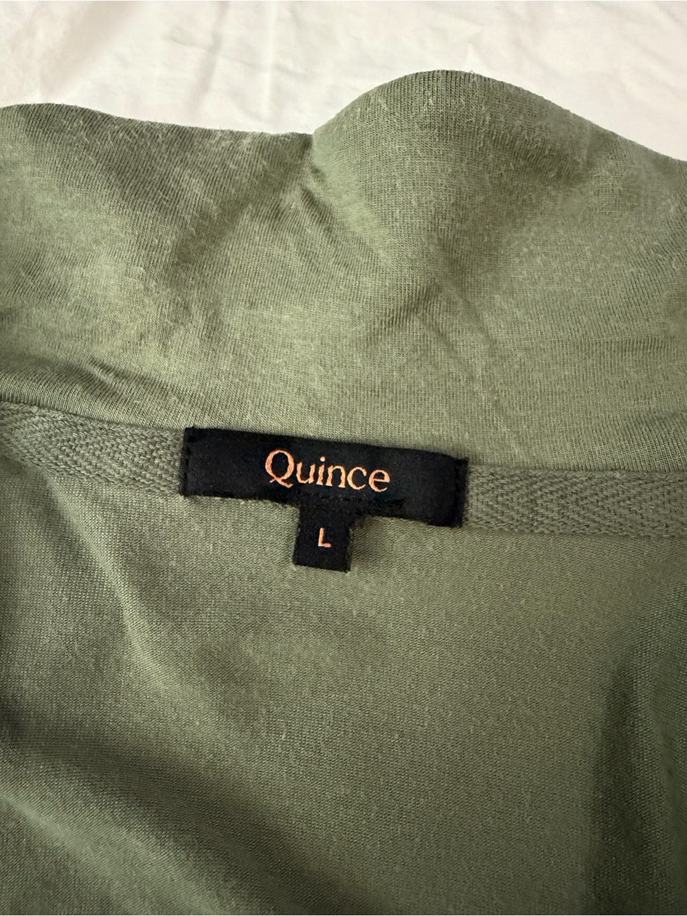 QUINCE Tencel Jersey Midi Wrap Dress Sage Green L - Picture 7 of 10